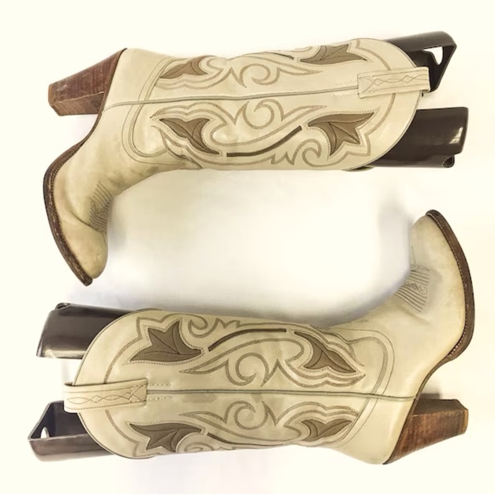Vintage Taupe/Beige Cowboy Boots